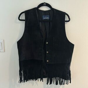 Vintage suede tassel vest